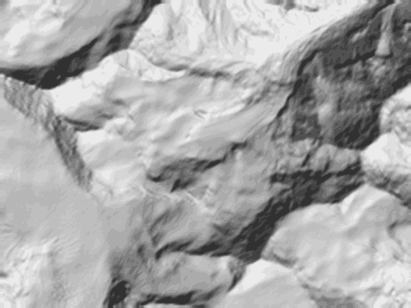 Hillshade relief of Baibubu Glacier